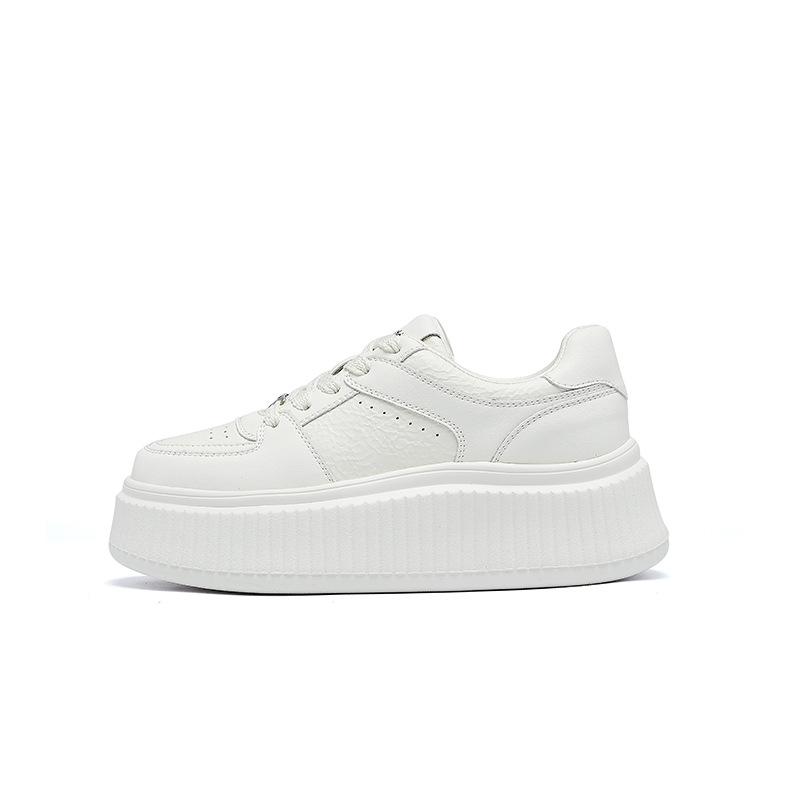 Augustine small white shoes women's 2025 new spring thick-soled small sports shoes casual white board shoes tide