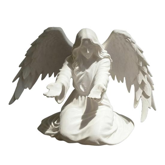 Engels-Stiftehalter für Schreibtisch 3D-gedruckte Engelsstatue Stifte-Display-Ständer Dekorativer Organizer für Zuhause Büro Schlafzimmer Wohnzimmer Schreibtischdekoration