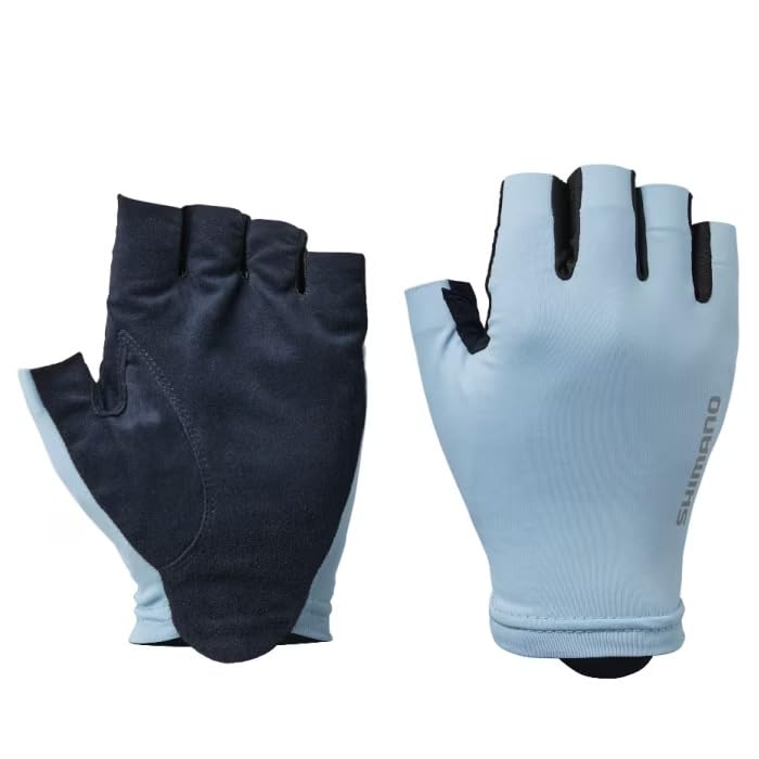 

SHIMANO Sensitive Blue M Gloves, 5-piece cut, GL-007V, Gray,