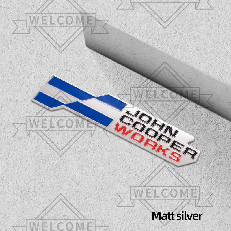 3D Car Stickers John Cooper Works Grille Emblem Auto Body Badge Trunk Decal For Mini Cooper S ONE J01 U25 F57 R53 R55 R56 R58