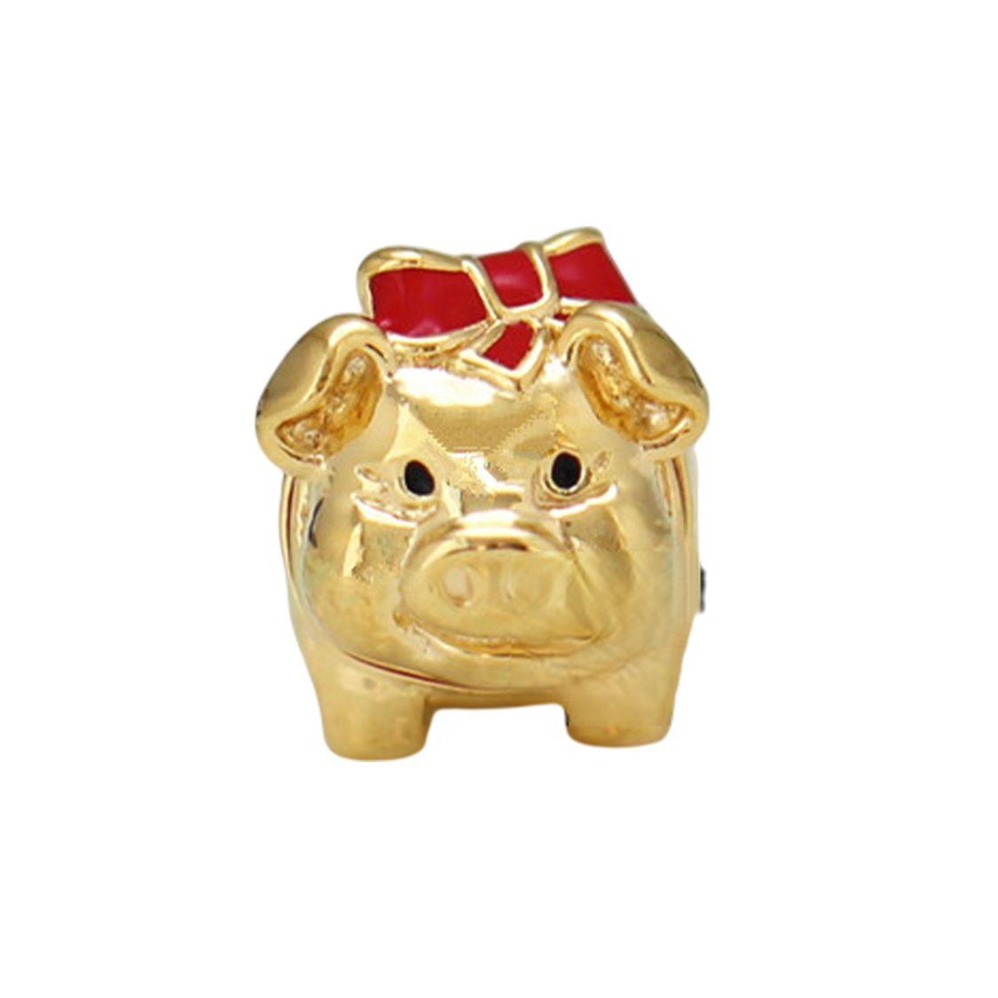 Pandora Wealth Attracting Golden Pig Zodiac Year Charm Unisex Charm 0767815ENMX Box,One Size,Gold