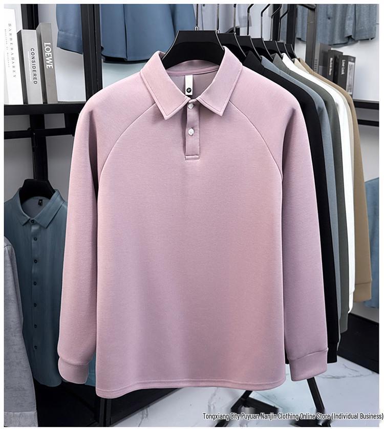 Autumn/Winter High-Quality 320g Long Sleeve Polo: Fashionable, Warm, Soft & Skin-Friendly Hoodie
