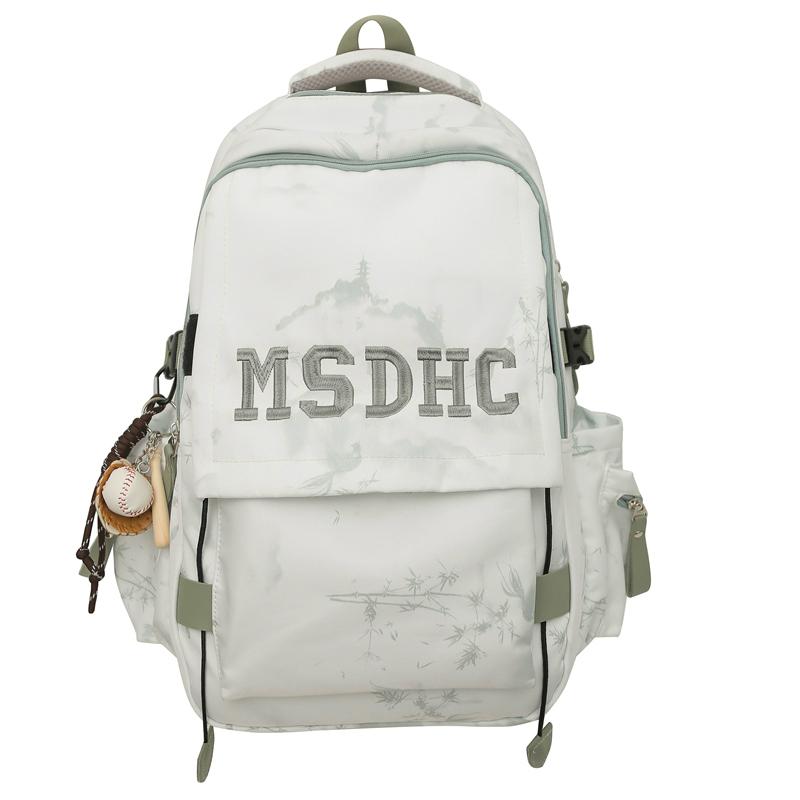 

Print Student Schoolbag Women s Computer Travel Backpack Men s Large Capacity Backpack зелёный