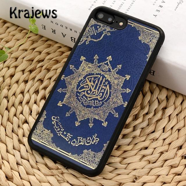 Krajews Authentic Quran Leather Embossed Phone Case For iPhone 17 Air 16 15 14 Plus 11 12 13 Pro Max Coque Shell Fundas
