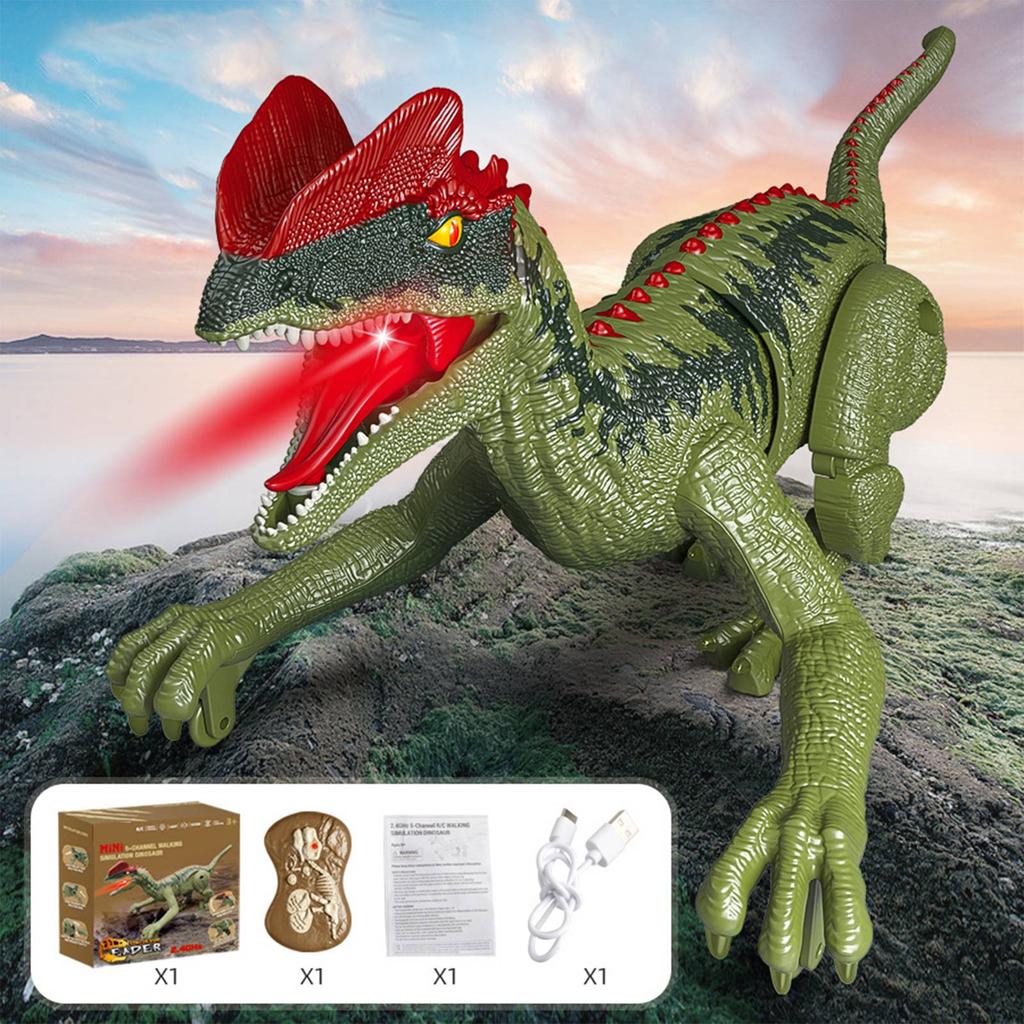 Remote Control Dinosaur Five Channel Simulation Electric Sound And Light Model
