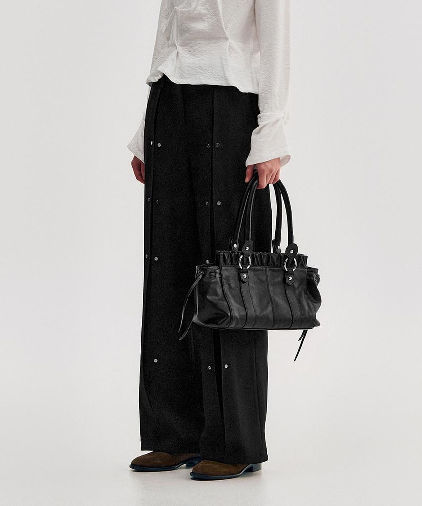 Kimjisu Pleated Snap Pants _ Black