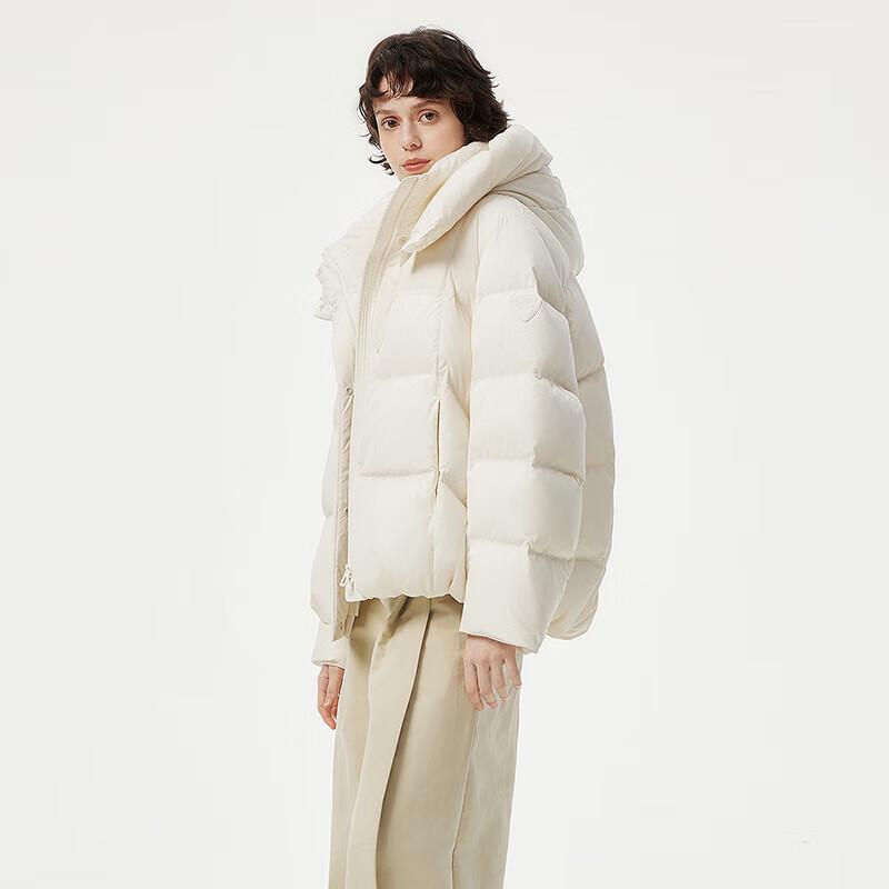 Tambor Women's Oversized Short Down Jacket with Detachable Hood