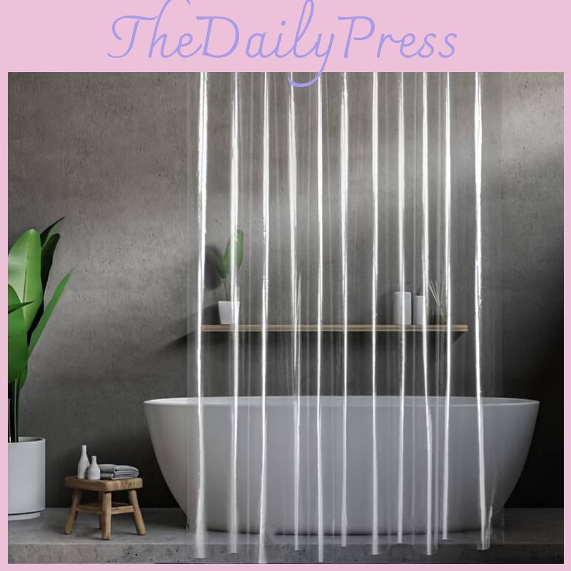Peva Bathroom Curtain Waterproof Modern Style With 3d Silky Pattern For Shower Area