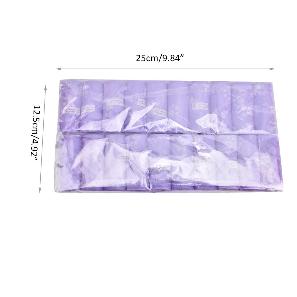 20 Rolls Garbage Clean Up Heart Bag Pet Dog Cat Waste Poop Pick Up Bag Black