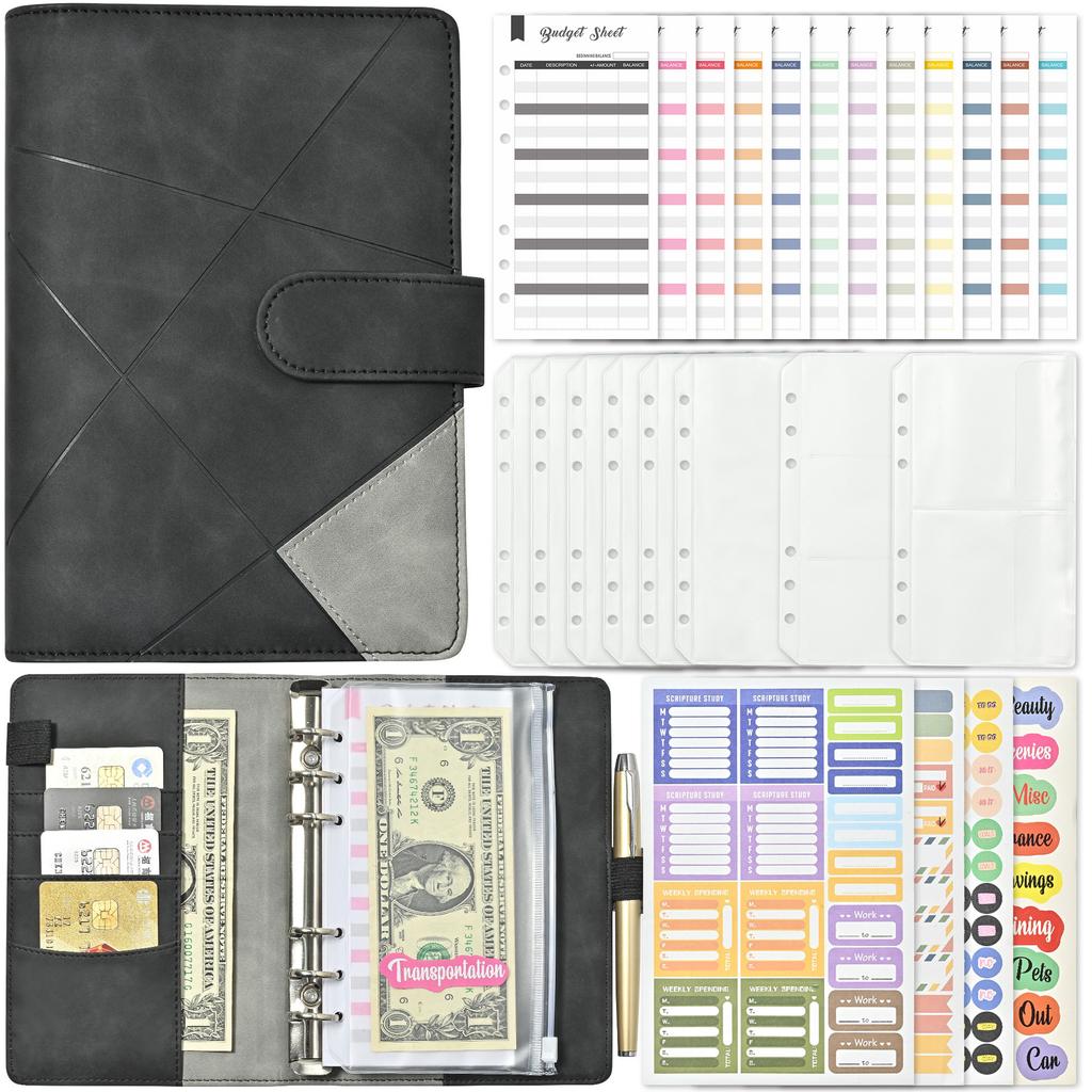 Hot Selling Products 2023 Organizer Cash Envelope Budget System Binder Loose Leaf Diary Ring Binder A6 Binder Budget Planner