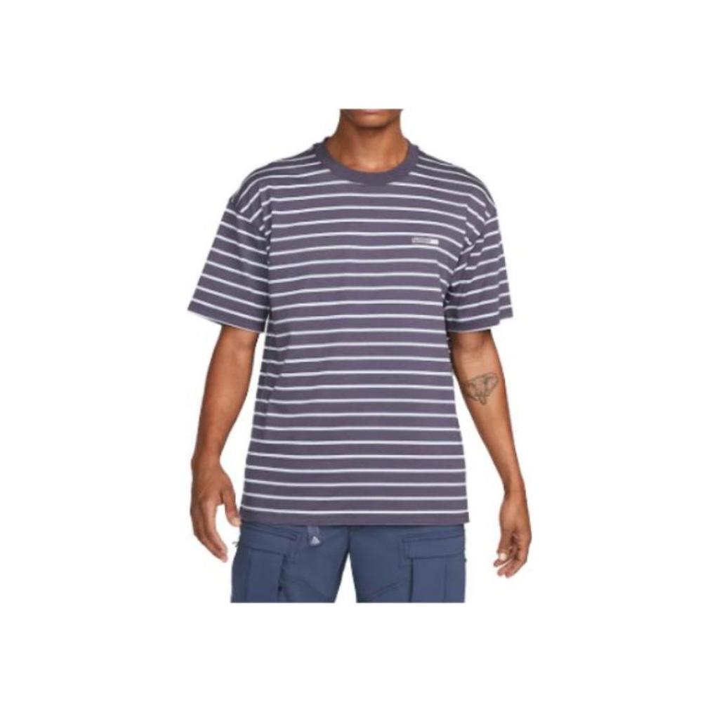 Nike Ss23 Stripe Print Short Sleeve T-Shirt Men Tops Purple FB8130-015