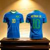 Neymar & VINI JR 3D Printed Football Jersey For Men Women Summer Fashion Sports Breathable Shorts Sleeve Soccer Tees
