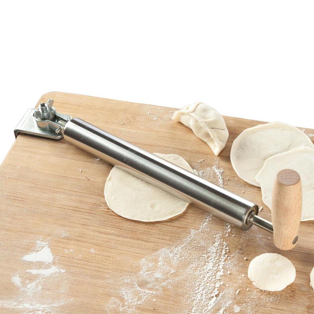 Rolling Pin Stainless Steel Comfortable Grip Kitchen Utensil Pizza Dough Roller for Pizza Dumpling Baking Pastry Dough Bread