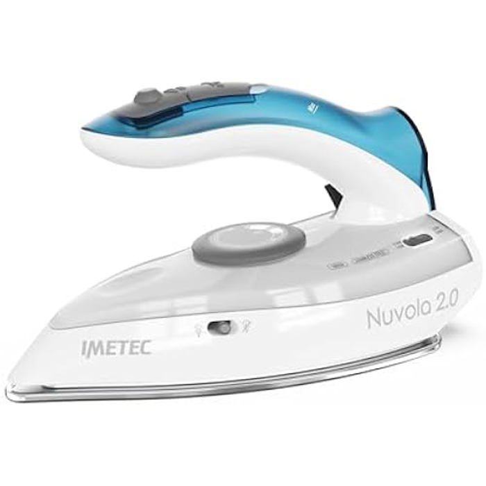 Fier de călcat de călătorie - Imetec - Nuvola 2.0 - 1000 Watts - Talpă din oțel inoxidabil - Husă de călătorie