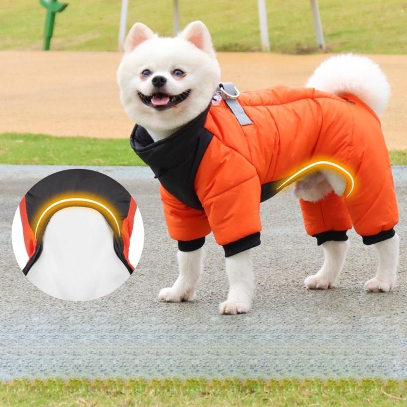 Dog Winter Jacket Pet Coat Reflective Strap Wind Resist Paded Warm for Jacket Comfortable and Breathable Winter