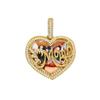 European & American Hip Hop Heart Photo Necklace: Copper Zirconia Pendant with DIY Personalized Heart Frame