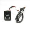1PC Car Dual Charger Socket QC3.0 USB Type-C PD Charging Outlet Power Adapter Phone For Toyota LC120 Prado