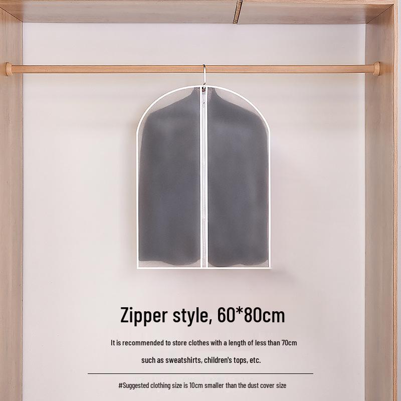 Transparent Hanging Garment Dust Cover - Washable Suit Bag for Clothes Protection