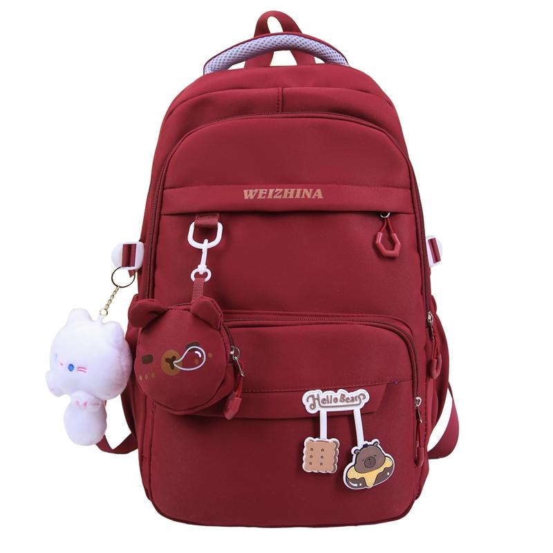 Women's Travel Backpack College Style Large Capacity Backpack Student Schoolbag Computer Bag with Coin Purse