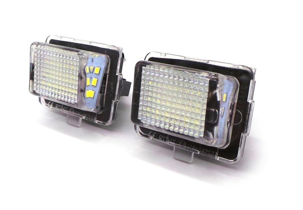 LED License Plate Lamps 2pcs, 12V Compatible with Mercedes, Off-Road