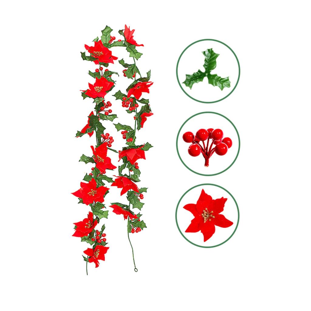 2m Artificial Flower Vine, Fake Flower Vine, Plastic Flower, Pipe Cover, Balcony Decoration