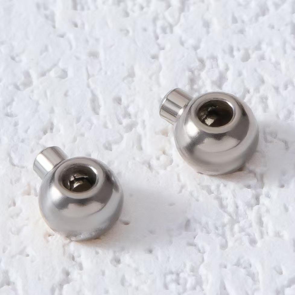 10pcs 20pcs Gold Plated Stainless Steel Positioning Clasps Stopper Beads Crimp End Beads Wire Rondelle Beads DIY Jewelry Making