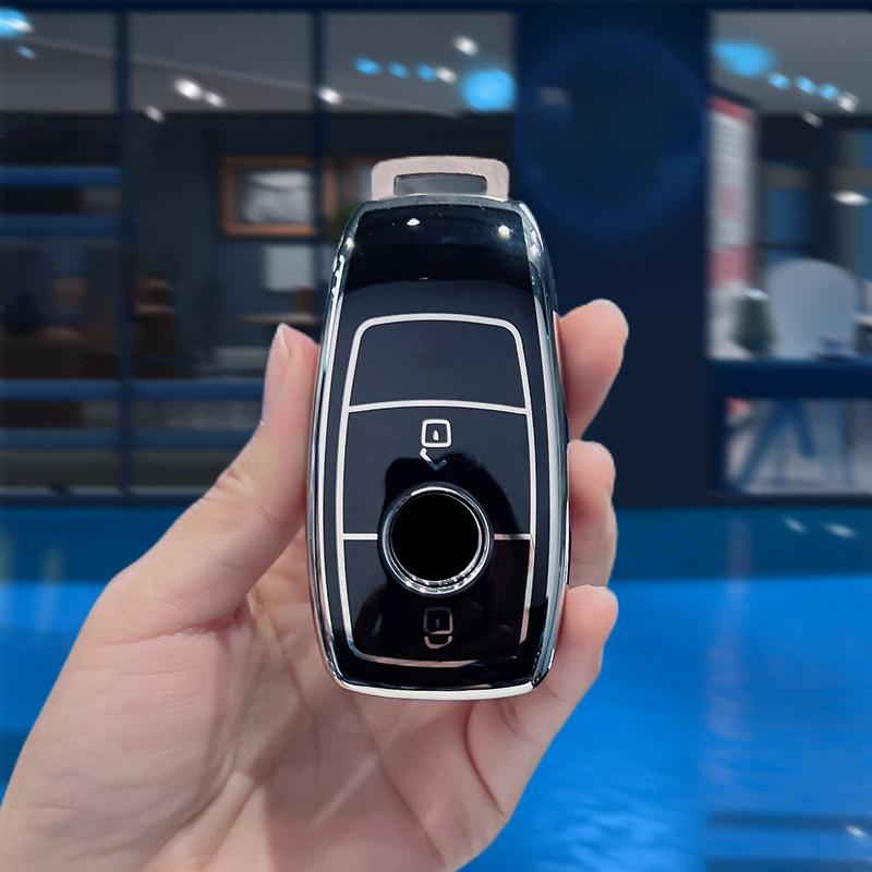 Auto Shell Fob Protector For Mercedes Benz E200 E400 E63 W213 S550 S560 C260 A200 E C S Glc Class Tpu Leather Car Key Case Cover