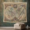 Tapestry Antique World Map Antique Historical