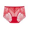 Maniform Women's Lucky Red Lace Mid-Low Waist Briefs