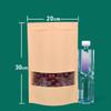 Self-Standing Kraft Ziplock Bag for Tea and Nuts Packaging