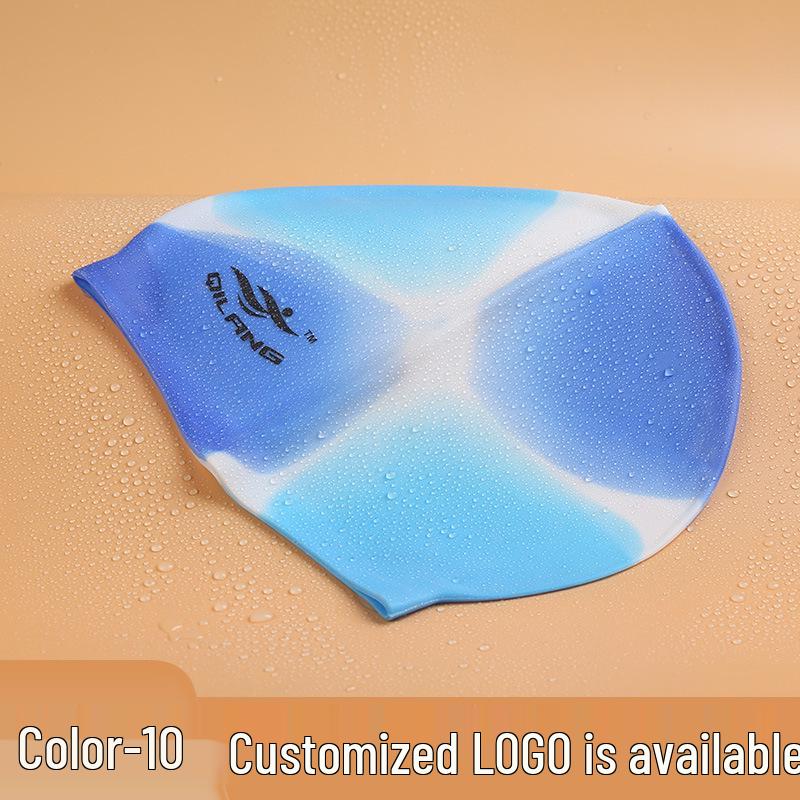 Qilang Wasserdichte Silikon-Badekappe für Erwachsene & Kinder - 50g, Langhaar-kompatibel, Kundenspezifisches Logo verfügbar