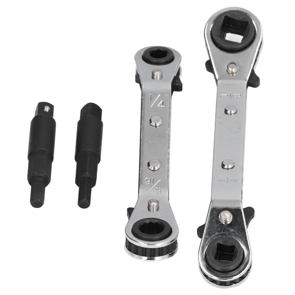 Durable Air Conditioner Repair Wrench Silver Valve Ratchet Wrench Ratchet Wrench Equipment Repair