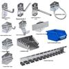 Square Hole Shelf Tool Rack with Hooks for Screwdrivers & Magnetic Strip