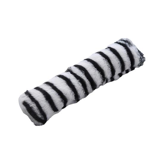 

Плюшевая игрушка-подушка для кошки, устойчивая к укусам, длинная подушка в виде тигриного хвоста, уменьшает беспокойство и скуку белый/чёрный