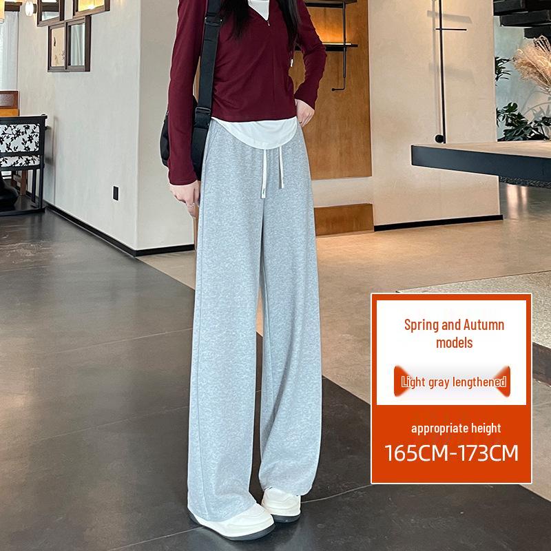 

Spring 2025 Plus Size Slimming High-Waisted Wide-Leg Pants for Women S