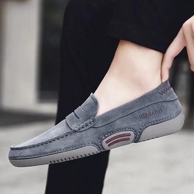 Herren Mokassin Slipper zum Hineinschlüpfen Lässig Echtes Leder Fahrschuhe Outdoor Bootsschuhe Rindsleder Wildleder Mokassins Für Herren 896