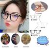 Retro Oval Frame Glasses UV Protection Anti Blue Light Flat Light Glasses Men and Women Optical Spectacle for Vacation