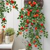 Artificial Rose Vine Hanging Plant for Indoor Display and Wall Decoration