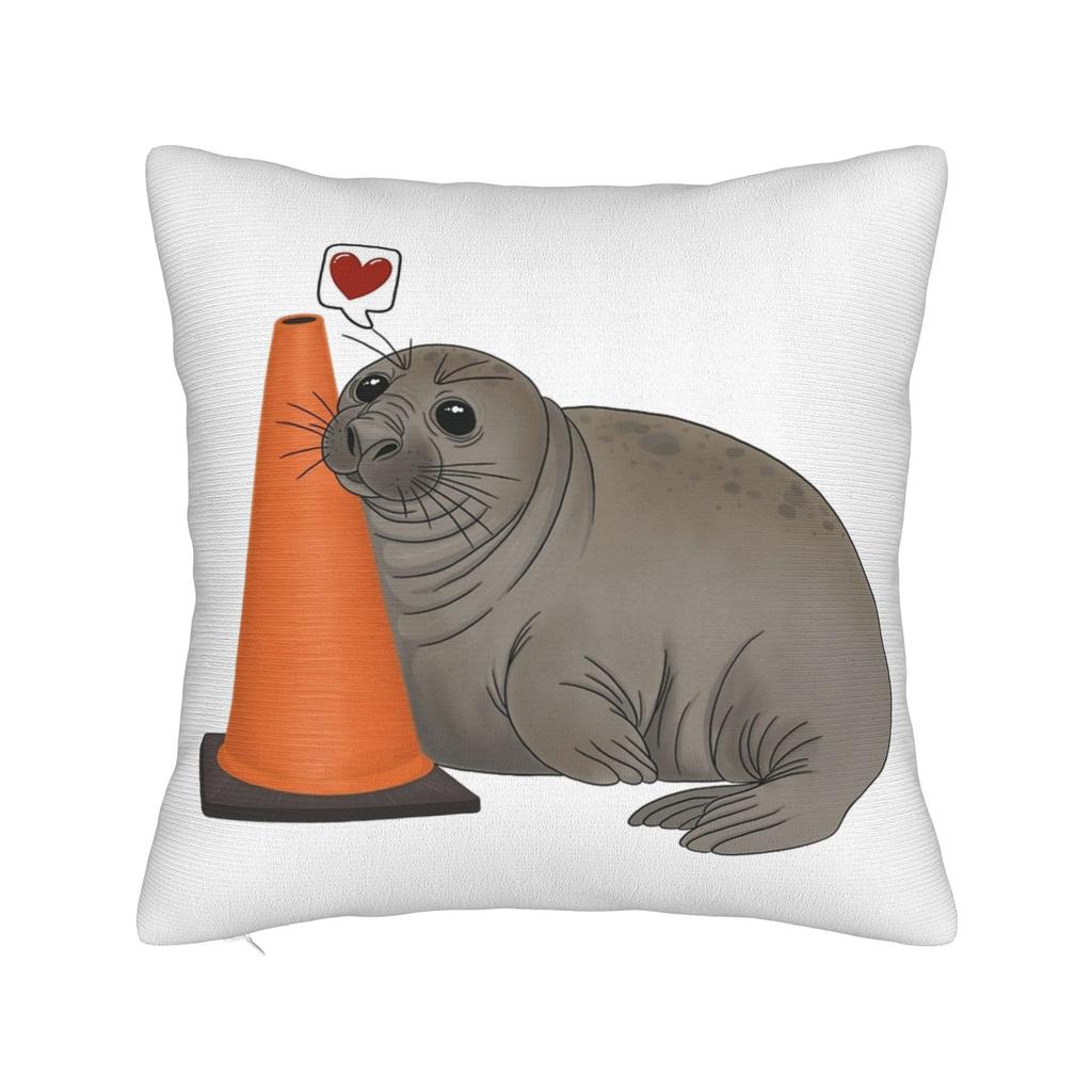 Neil The Seal Pillowcase Soft Polyester Cushion Cover Decoration Pillow Case Cover Home Wholesale 40*40cm