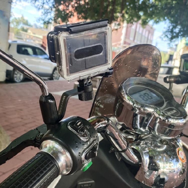 Adjustable Motorcycle Rearview Mirror Camera Mount for 9/8/7/6/5/4 Devices 11mm Hole Camera Mount Accessory