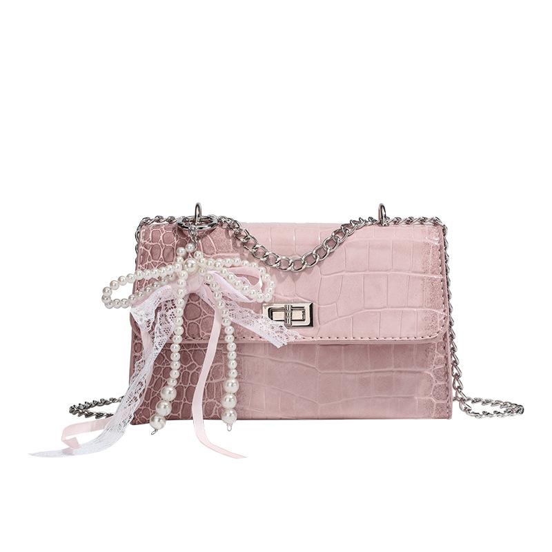 Women'S Bag Texture Horizontal Japanese And Korean Chain Small Square Bag Popular Versatile Commuter Fashion Messenger Bag Tide