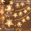 Christmas Tree Snowflake LED String Lights Banner Christmas Decoration 2025 for Home Navidad Xmas Tree Decor Fairy Light Pendant