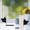 Peeking Cat Metal Desktop Bookshelf L-shaped Bookend