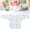 Long Sleeve Round Neck Child Drawing Waterproof Antifouling Kid Apron Baby BibBlue 100