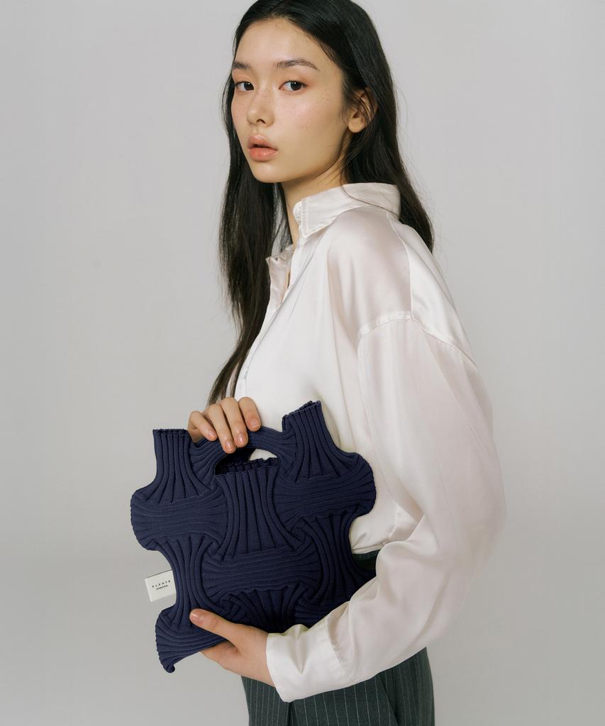 Pleatsmama New Bow Bag Navy