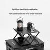 Black Dog Outdoor Folding Camping Storage Rack & Table