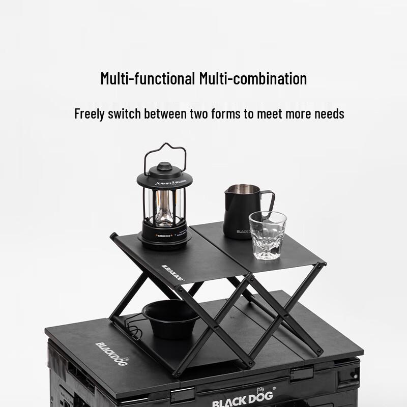 Black Dog Outdoor Folding Camping Storage Rack & Table