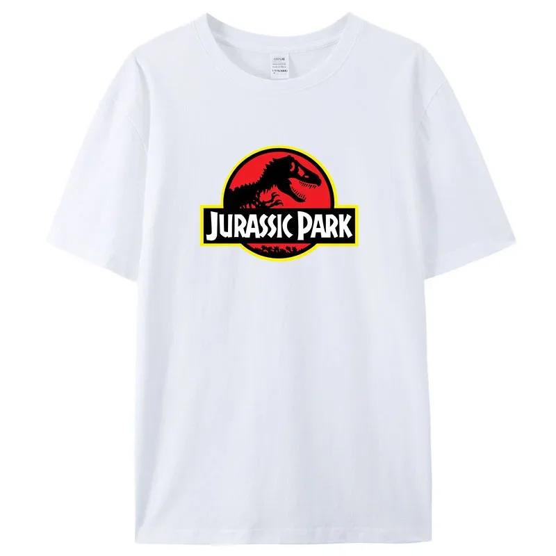 Jurassic Park T-shirt Men's 100% cotton printed T-shirt Casual funny top Jurassic World T-shirt Short sleeve cool T-shirt