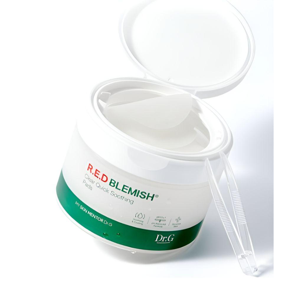 Dr.G Red Blemish Clear Quick Soothing Pad Cica Hydrating Toner Pads 70 Pads 130ml
