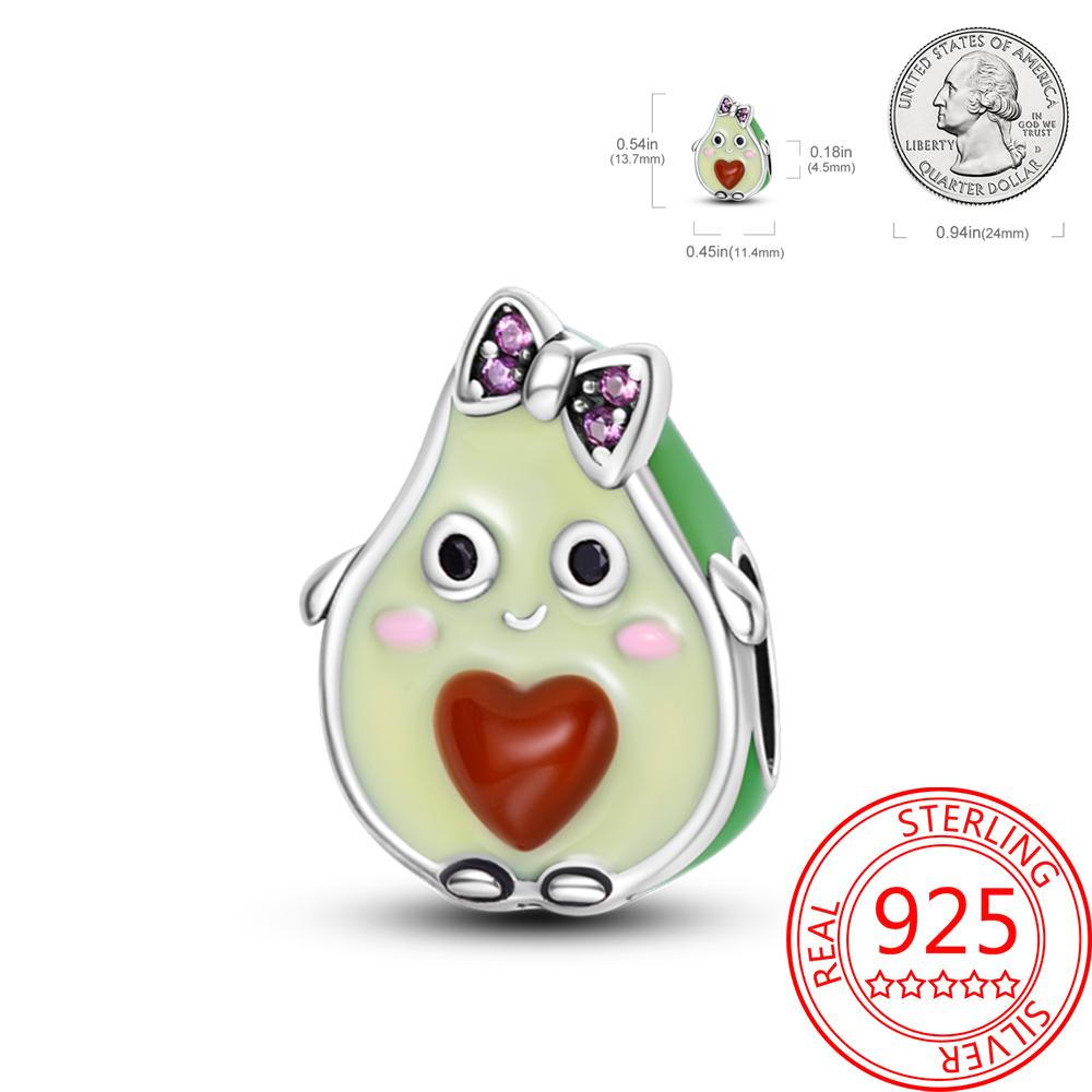 Delicious Food Copper Doughnut Cake Dessert Fruit Fine Wine Bead Pendant Fit Bracelet Necklac Boutique Jewelry Gift